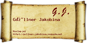Göllner Jakobina névjegykártya